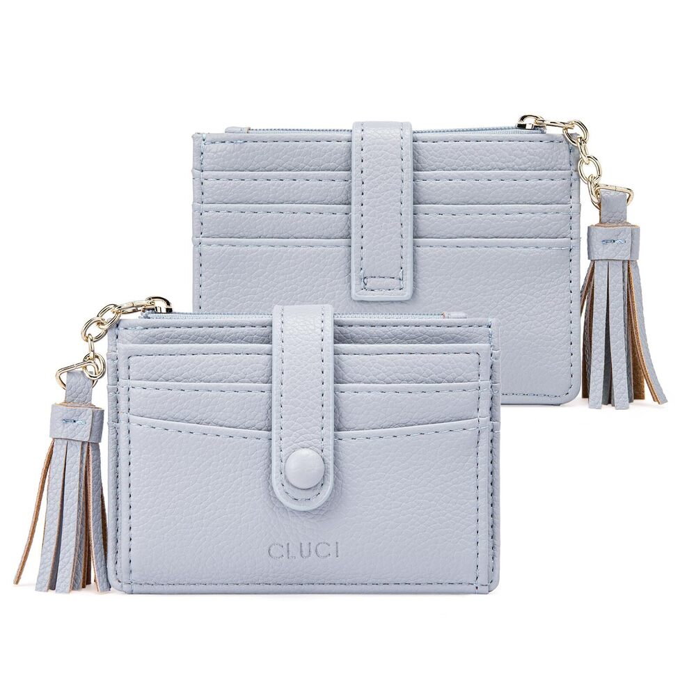 6784 Small Wallet RFID Blocking Credit Card Holder with ID Window Leather